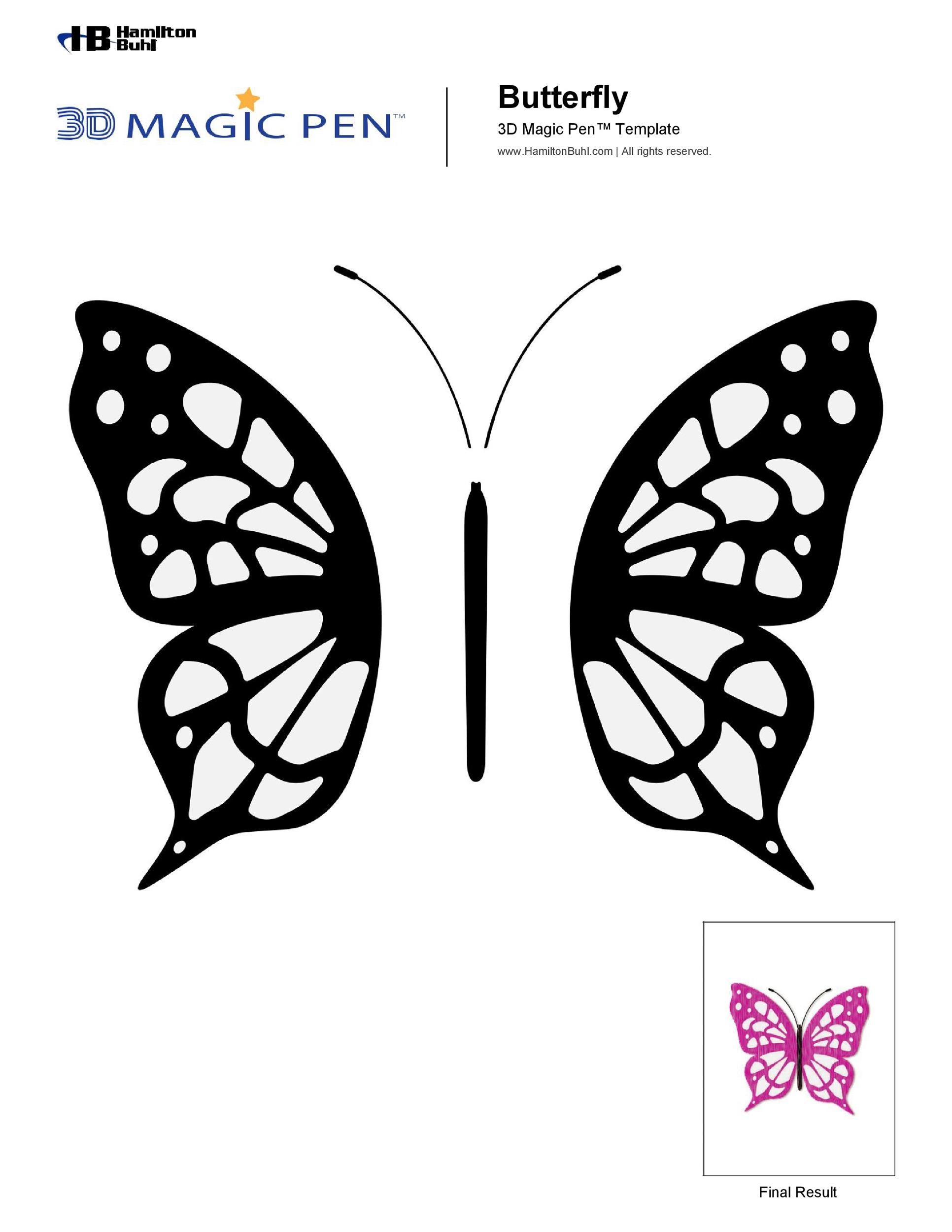 Printable Butterfly Outline Template