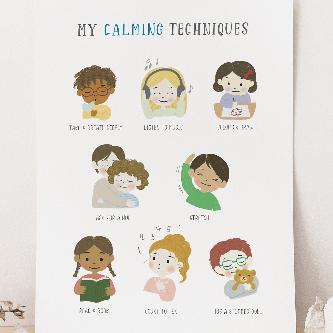 PRINTABLE Calming Techniques For Kids Calm Corner Preschool Etsy