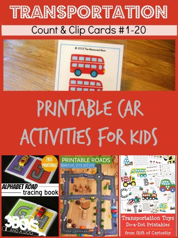Printable Car Activities For Kids 3 Boys And A Dog 3 Boys And A Dog