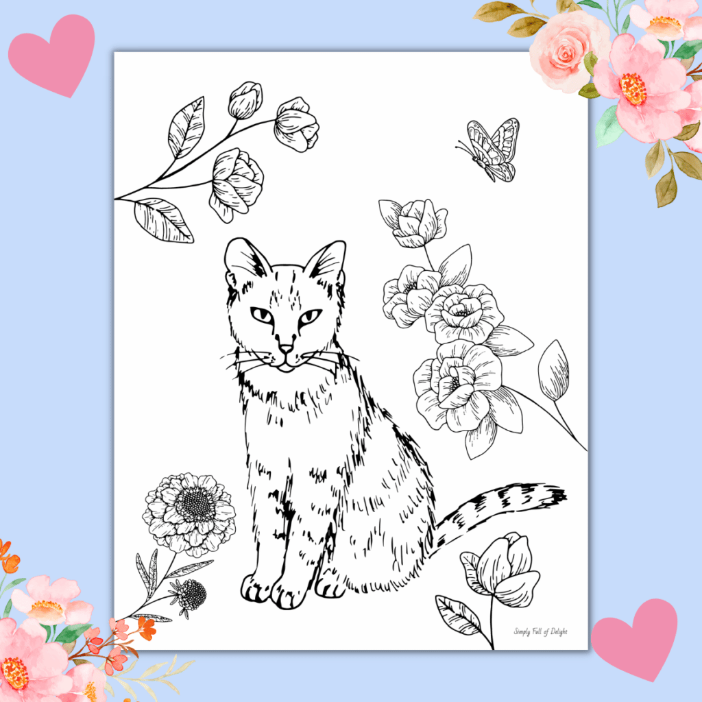 Printable Cat Coloring Pages Realistic