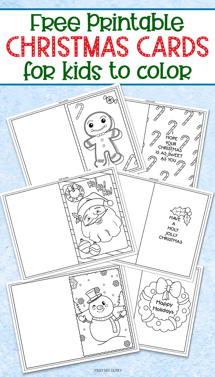 kids printable christmas cards