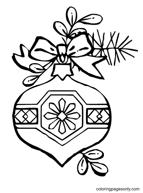 Printable Christmas Ornament Coloring Page Free Printable Coloring Pages