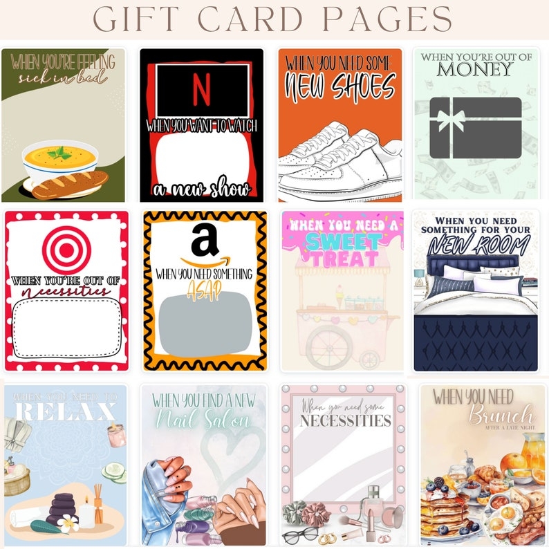 gift card book printable free