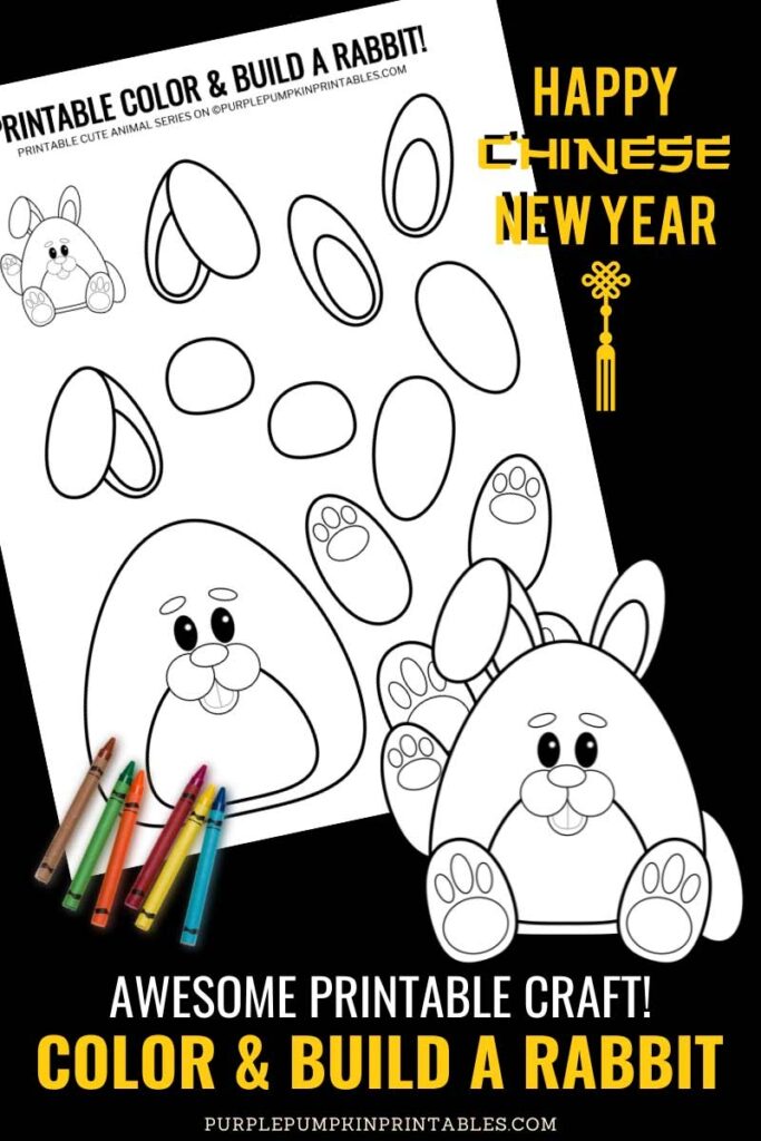 Printable Color Build A Rabbit