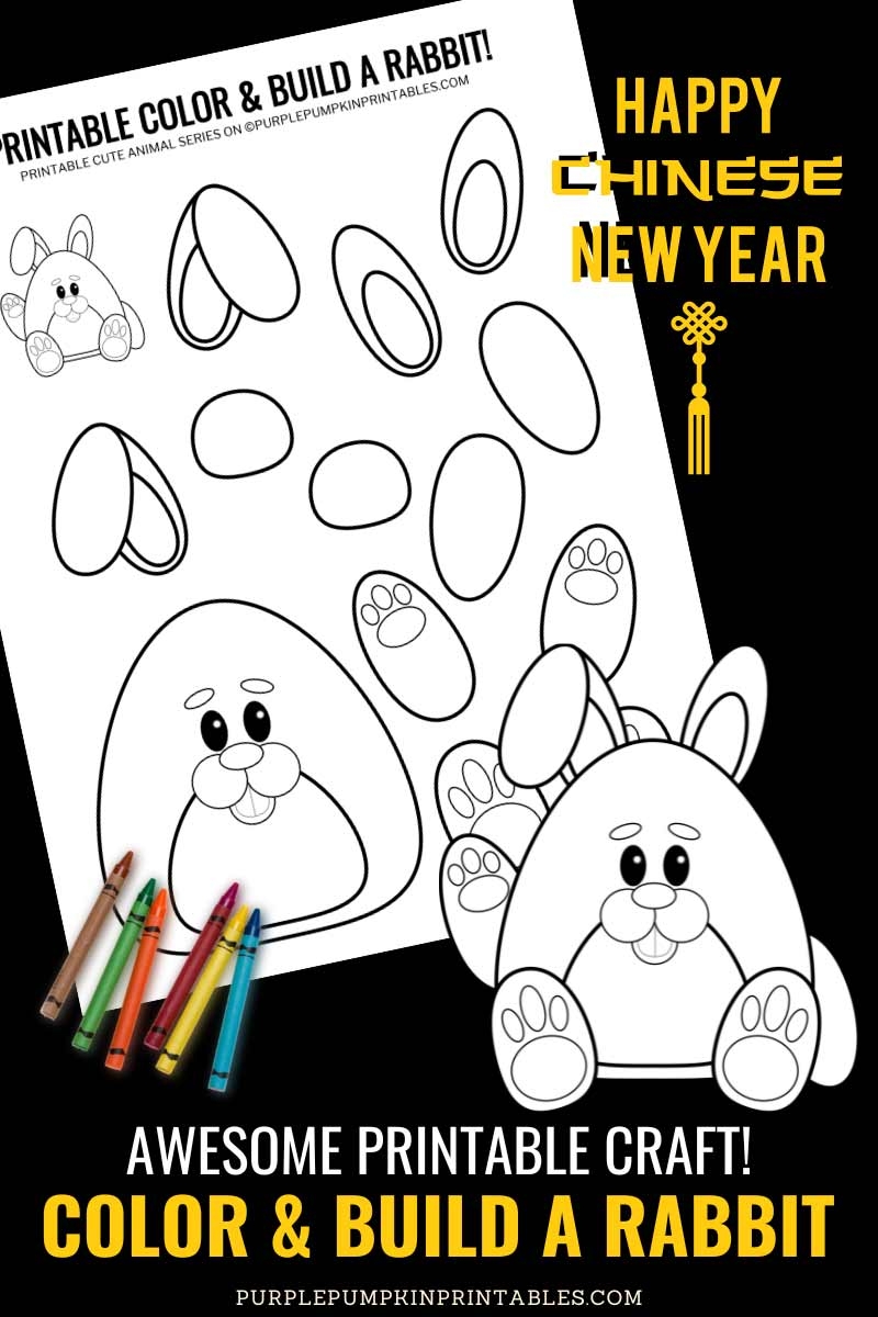 Printable Color Build A Rabbit