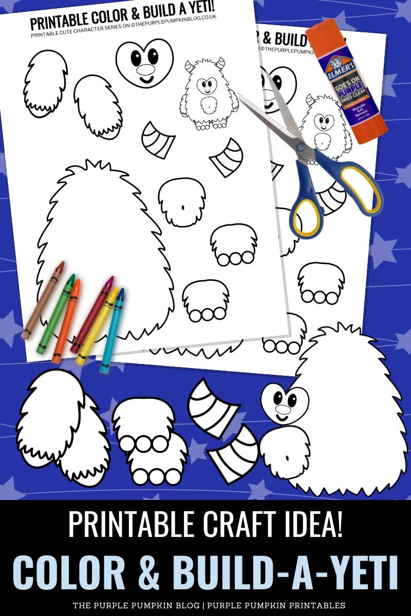 Printable Color Build A Yeti