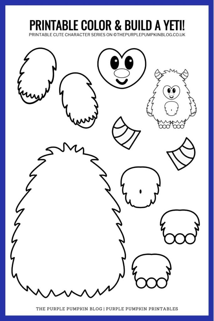 Printable Color Build A Yeti