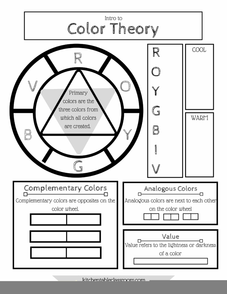 Printable Color Wheel Worksheet Printable Worksheets