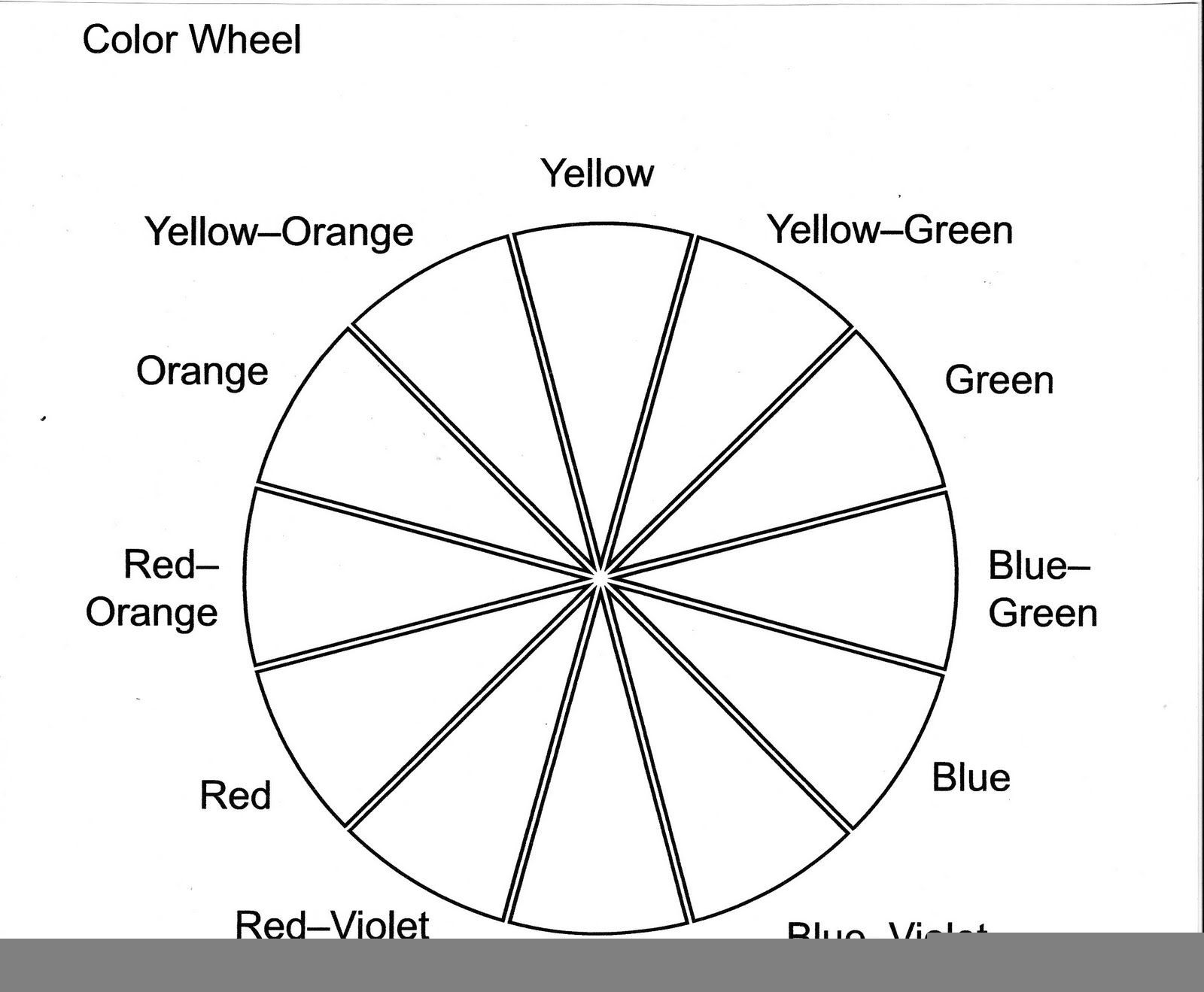 printable color wheel worksheet