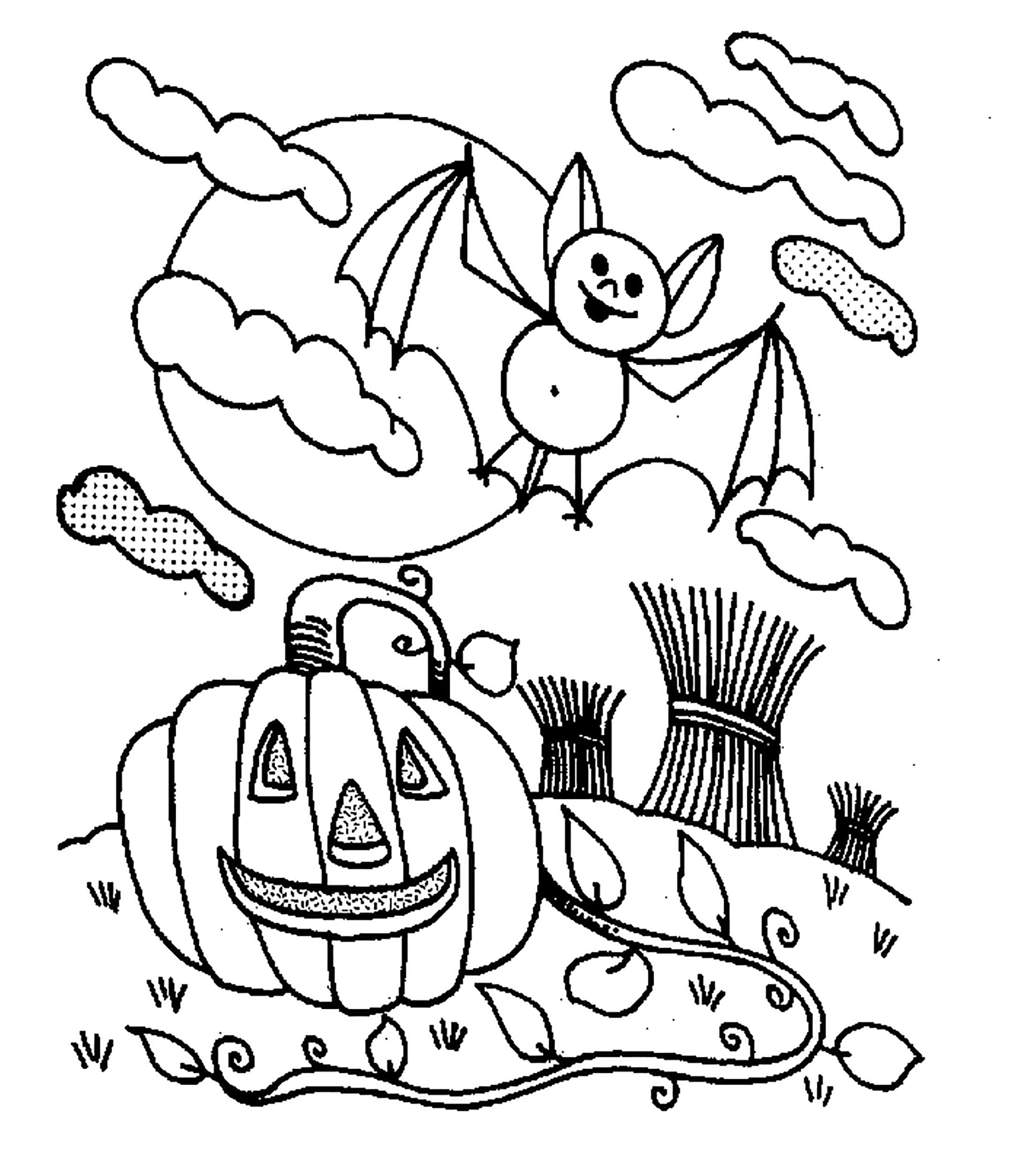 Printable Coloring Pages For Halloween Coloring Town