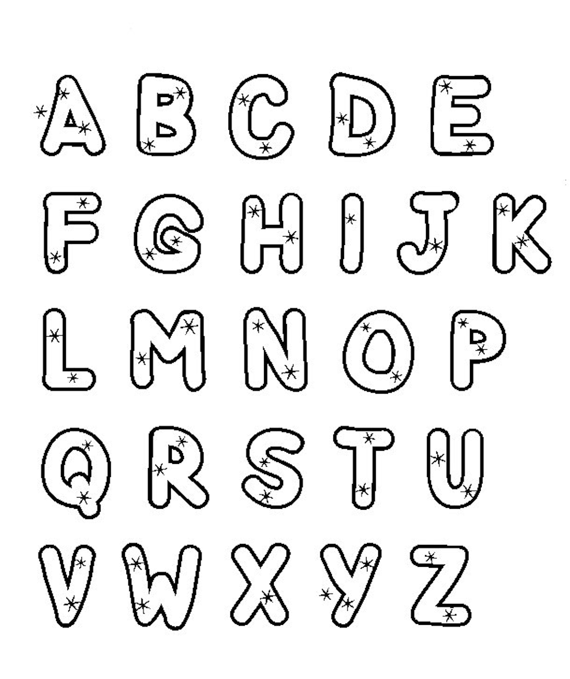 printable coloring pages letters