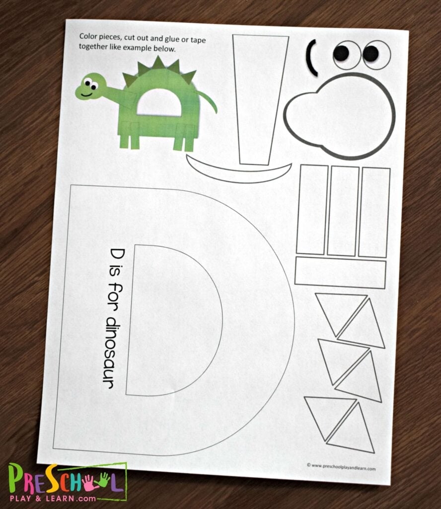 Printable Crafts For Kindergarten