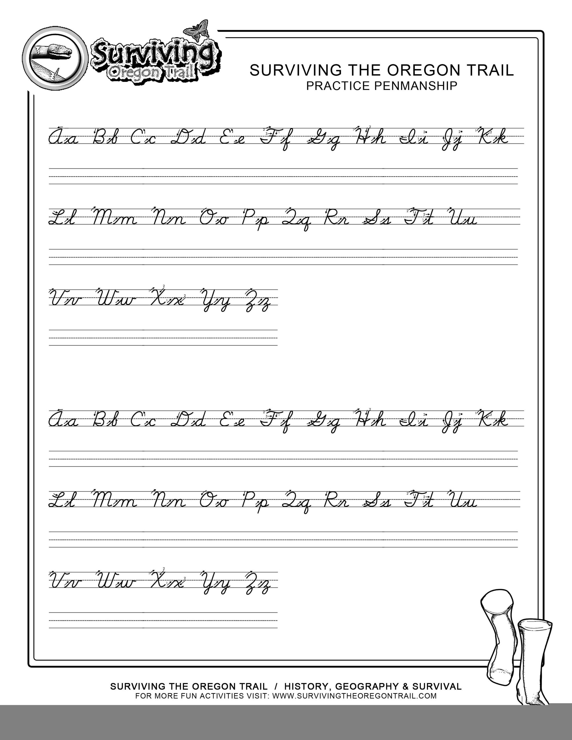 printable cursive writing worksheet