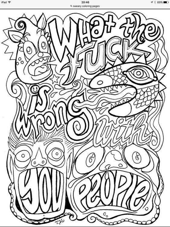 free printable cuss word coloring pages