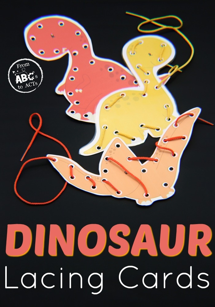Printable Dinosaur Lacing Cards From ABCs To ACTs