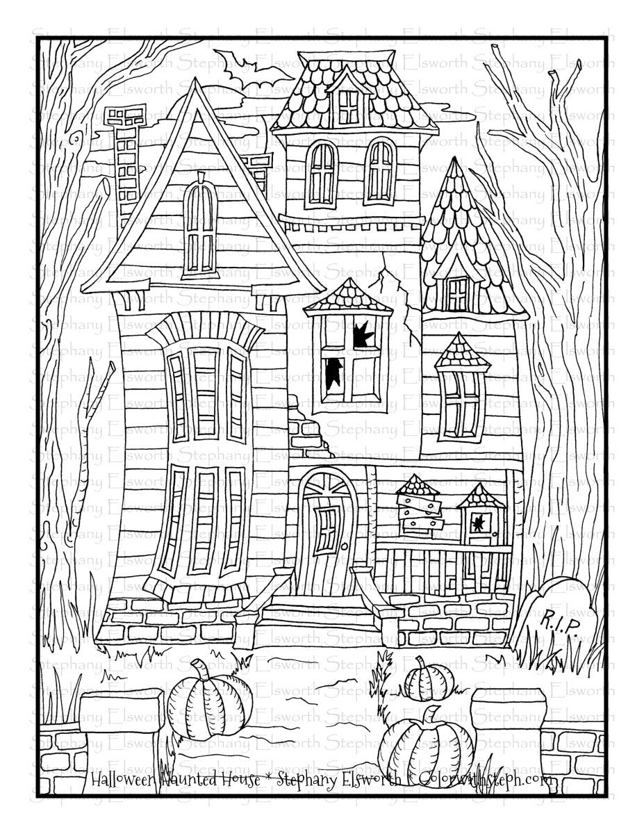 Printable Disney Haunted Mansion Coloring Pages