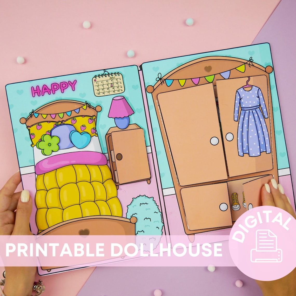 printable dollhouse busy book & activities for kids pdf