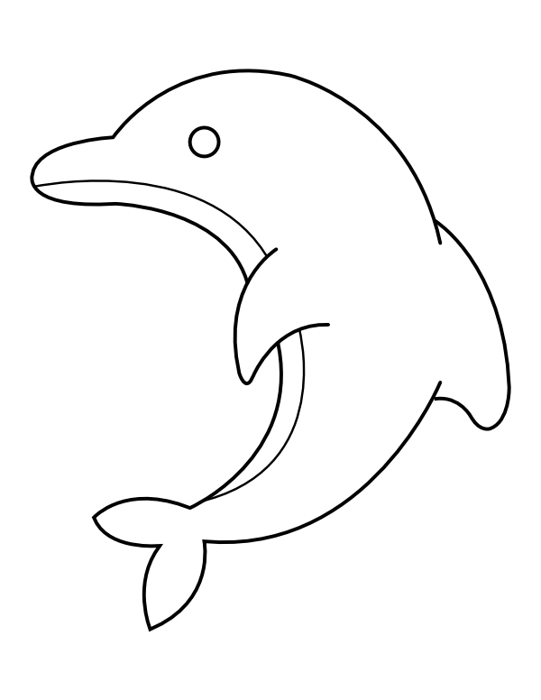 Printable Dolphin Coloring Page