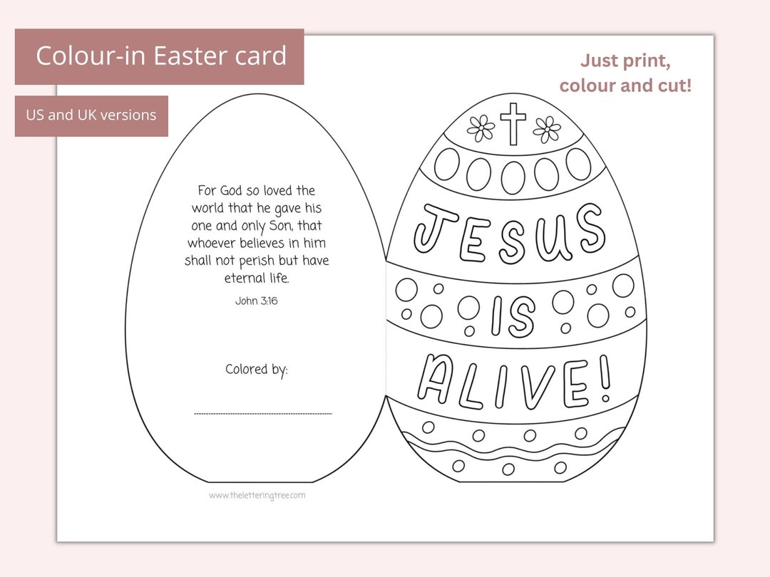 Printable Easter Card Christian Easter Craft Bible Crafts For Kids 