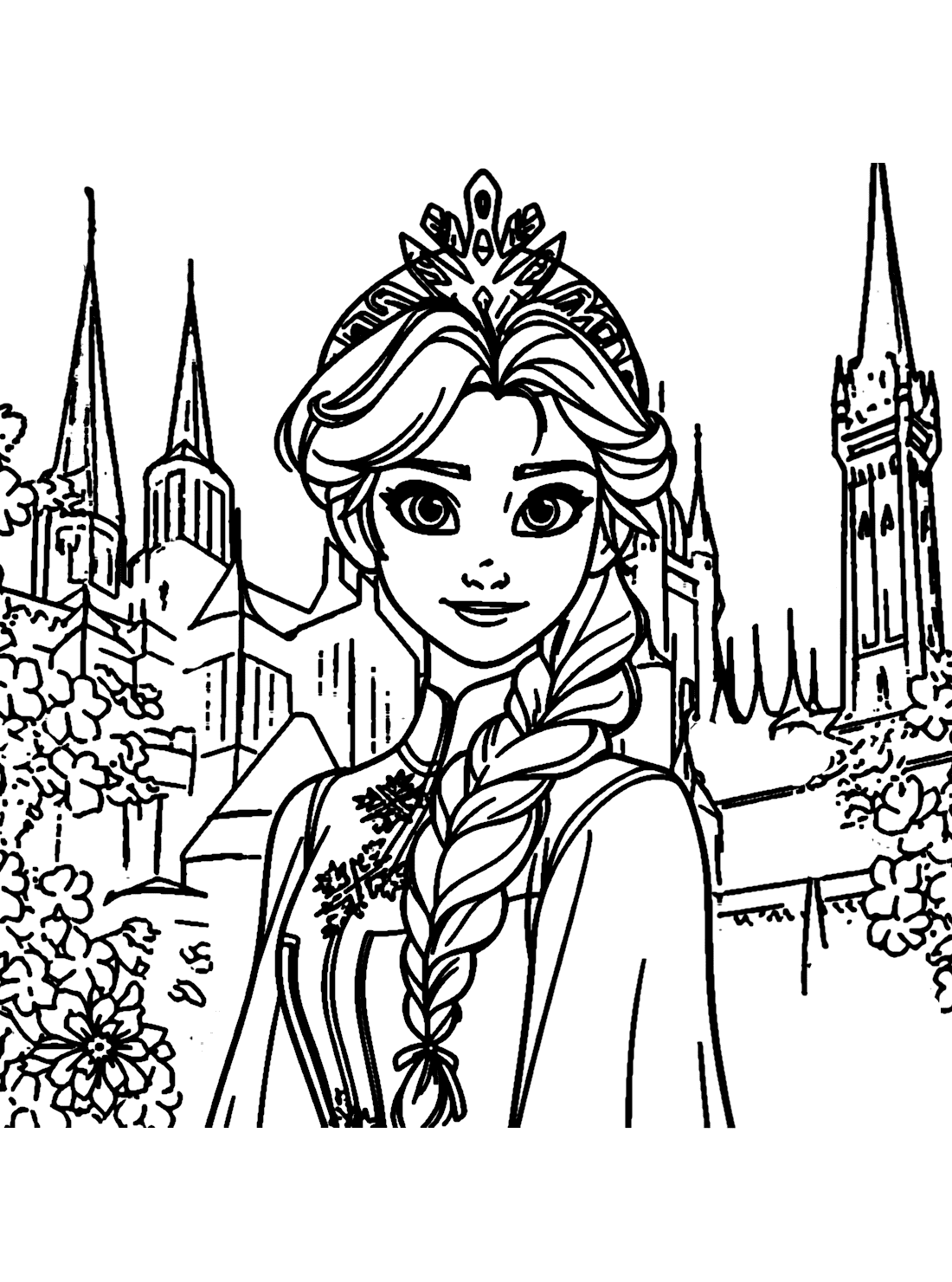 elsa free printable coloring pages