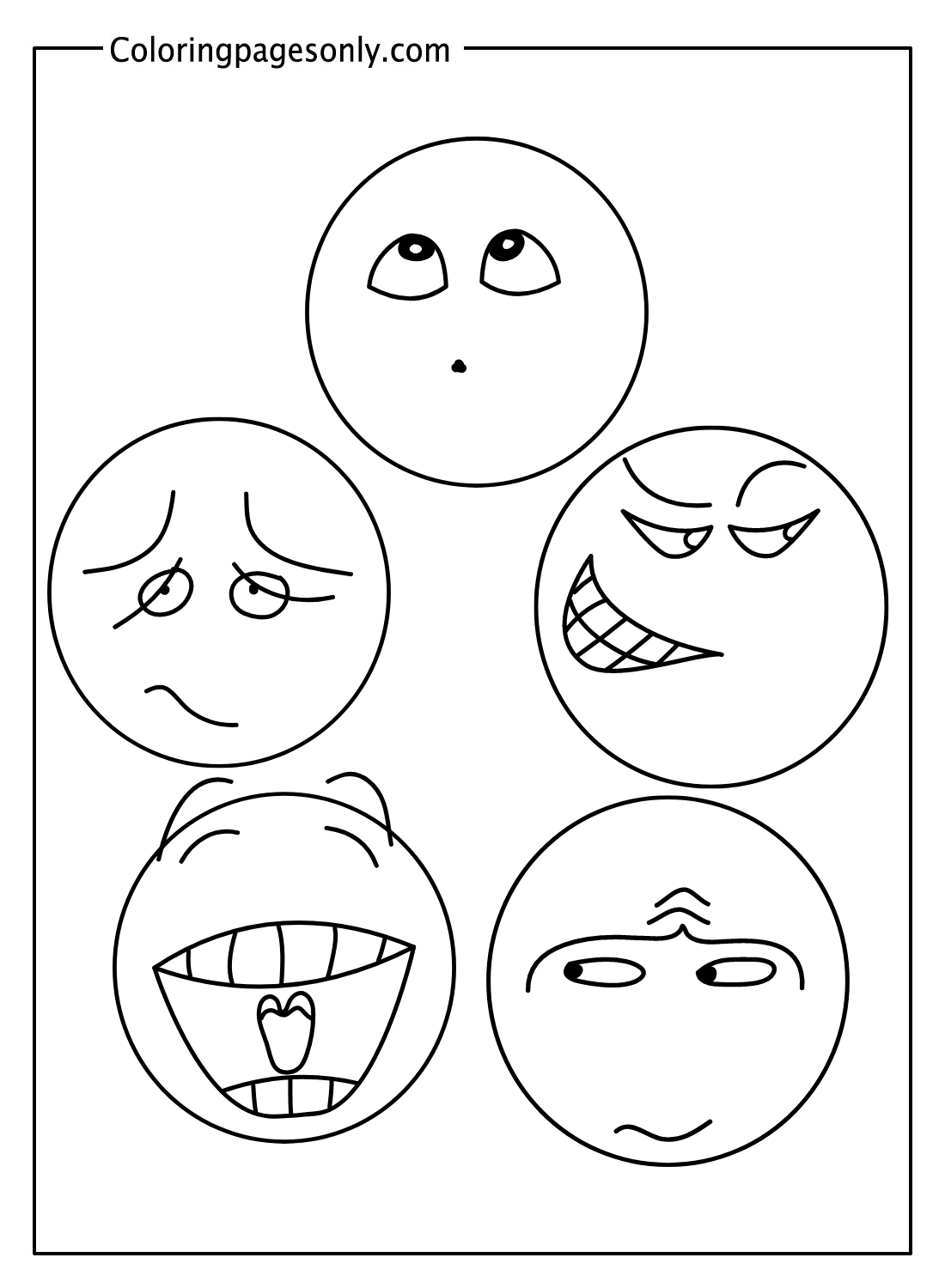 Emotions Coloring Pages