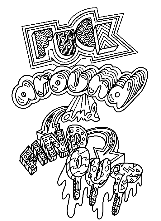 free swear word coloring pages