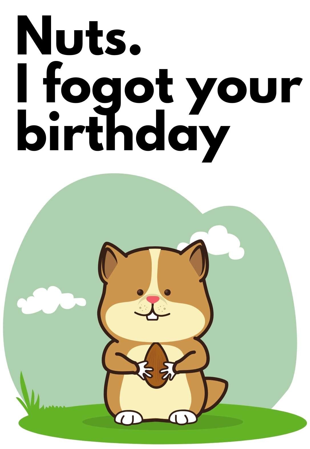 Printable Funny Birthday Card