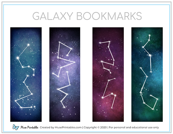 Printable Galaxy Bookmarks