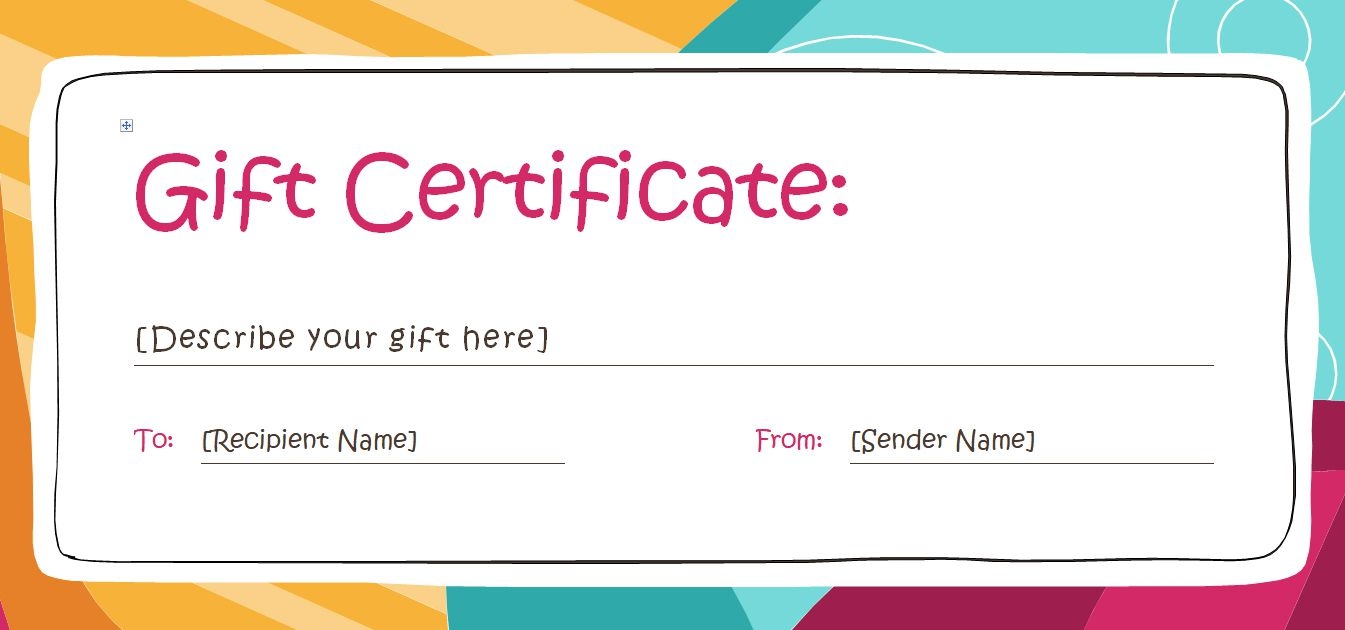 printable gift certificates templates free