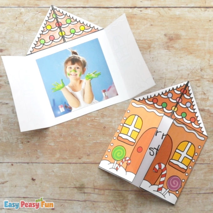 Printable Gingerbread House Card Easy Peasy And Fun