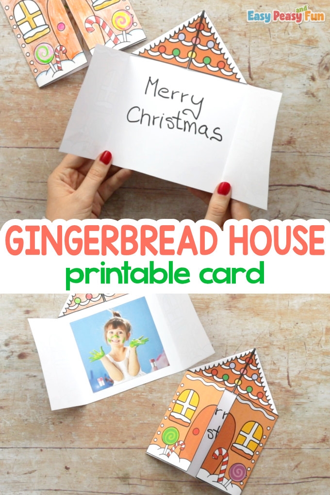 Printable Gingerbread House Card Easy Peasy And Fun