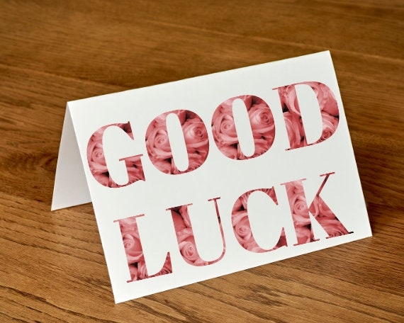 good luck printable card