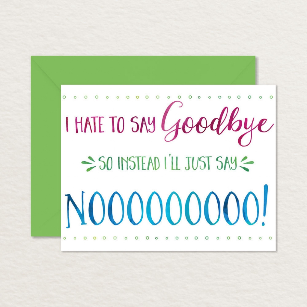 Printable Goodbye Cards For Students Printable Cards