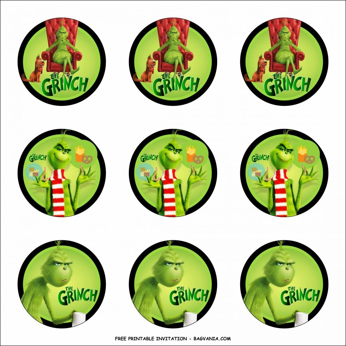 Printable Grinch Stickers Printable New Year Banners