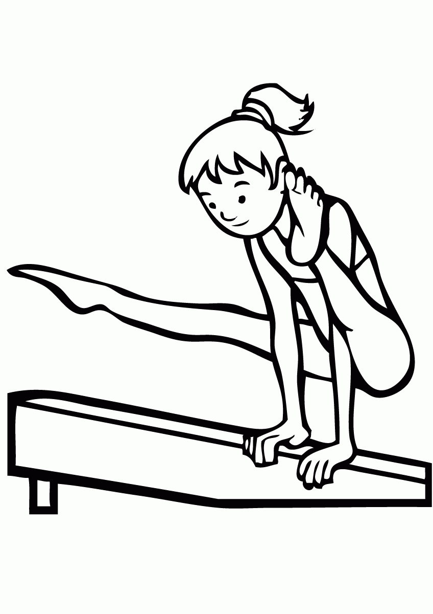 Printable Gymnastics Coloring Pages Coloring Home