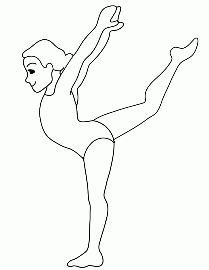 Printable Gymnastics Coloring Pages Coloring Home