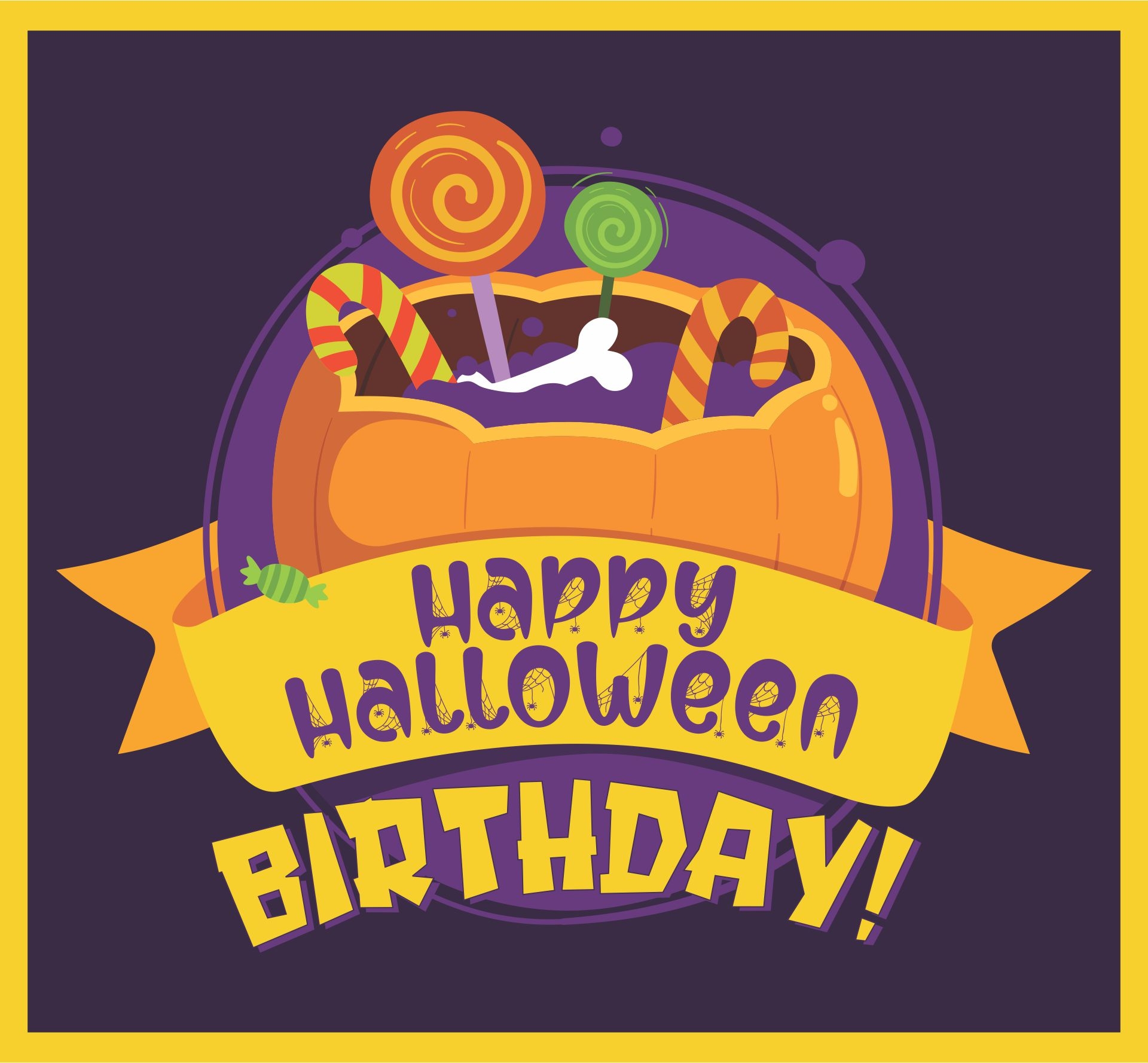 Printable Halloween Birthday Card