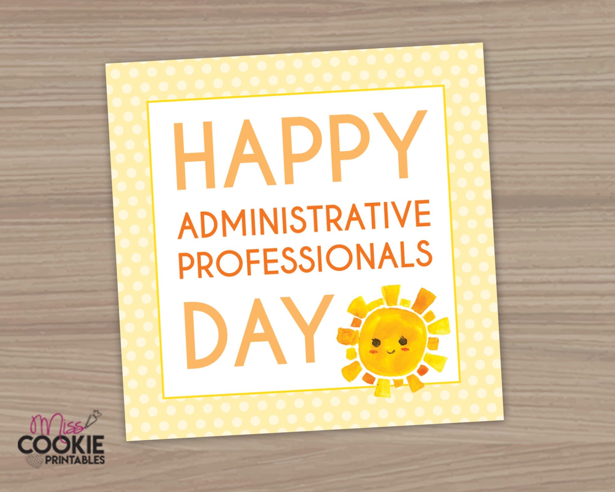 happy administrative professionals day printable card free