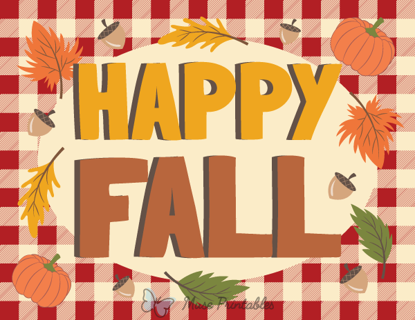 Printable Happy Fall Sign