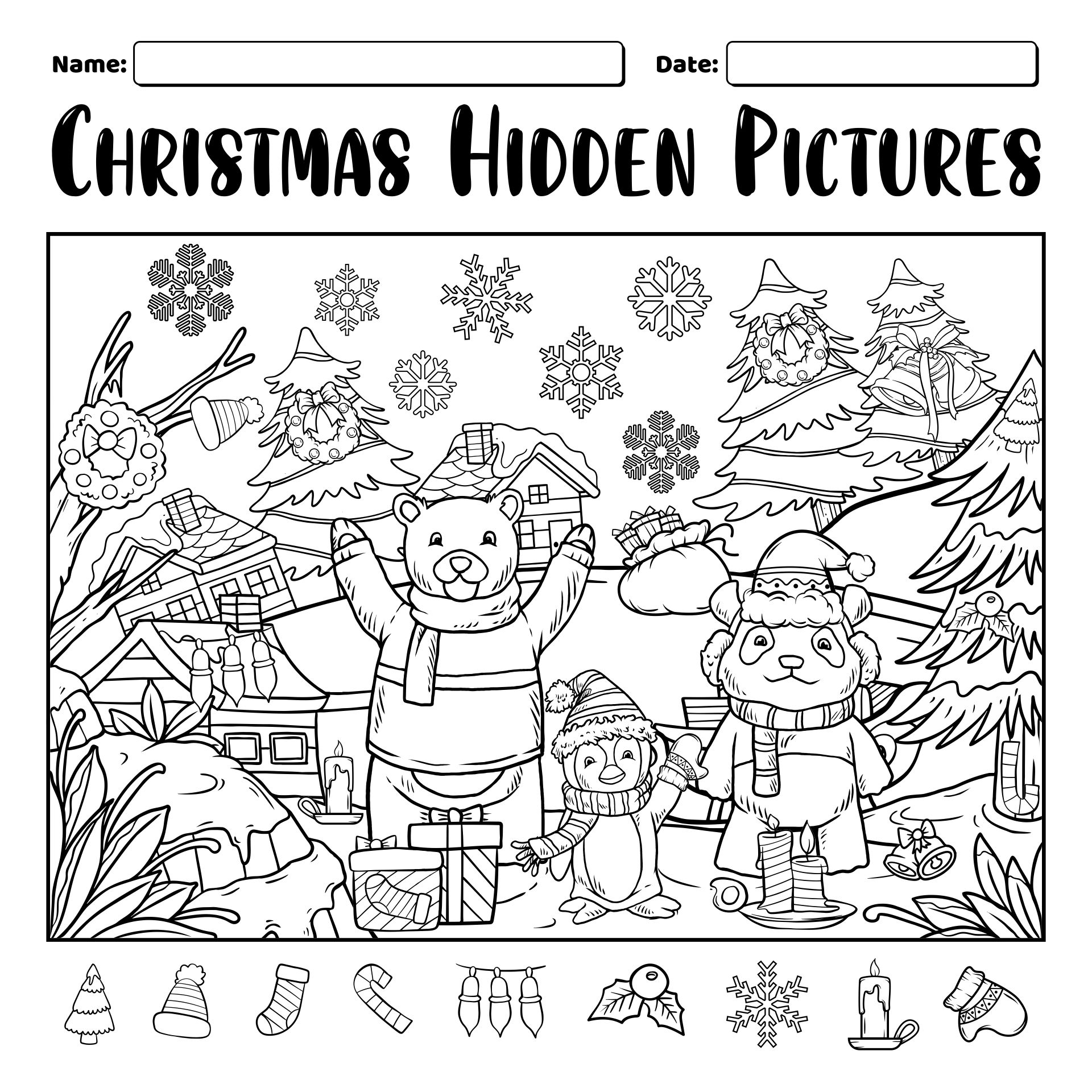 Printable Hidden Objects Printable Calendar
