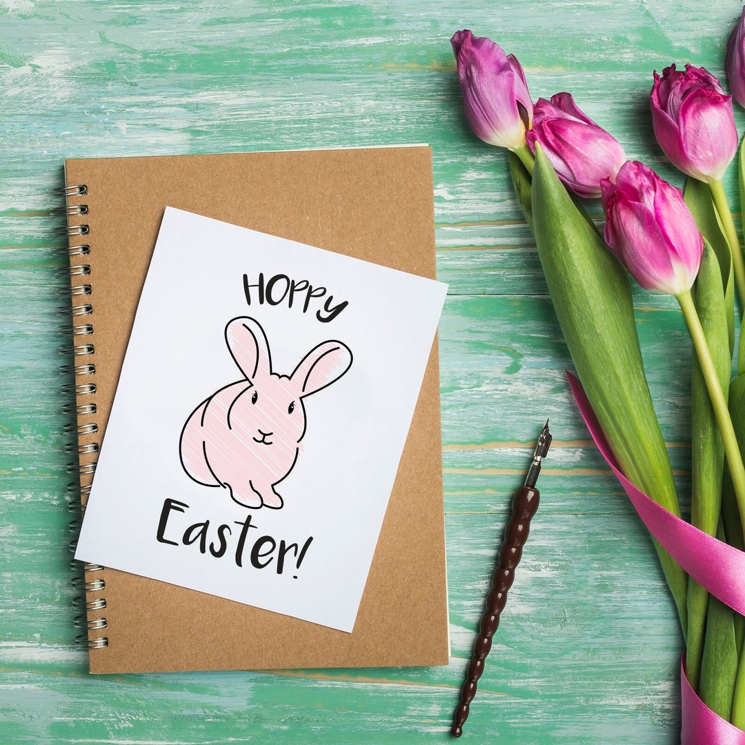 Printable HOPPY Easter Card Printable Spring Card Digital Easter Card 