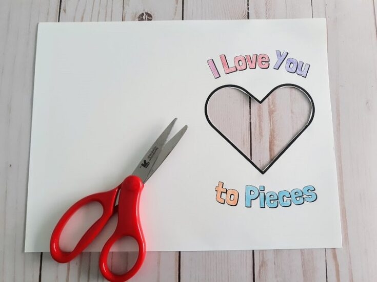 Printable I Love You To Pieces Card Craft For Kids