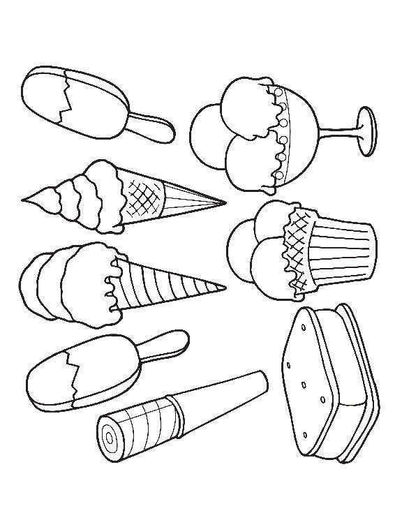 printable coloring pages ice cream cone