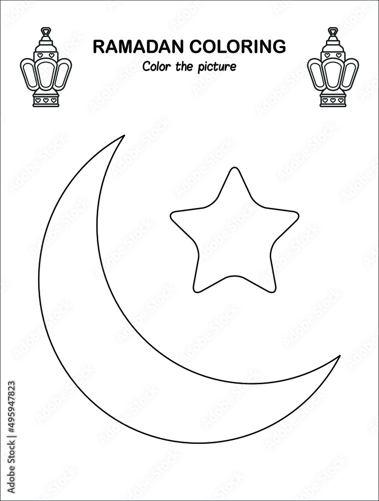 Printable Islamic Month Ramadan Children Coloring Book Page Ramadan 