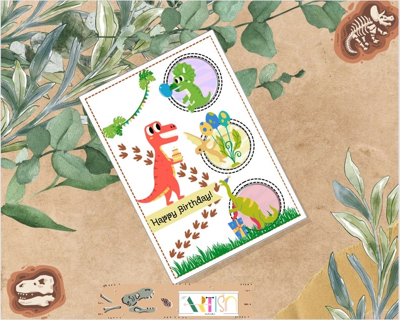 Printable Jurassic World Birthday Card For Kids Back And Front