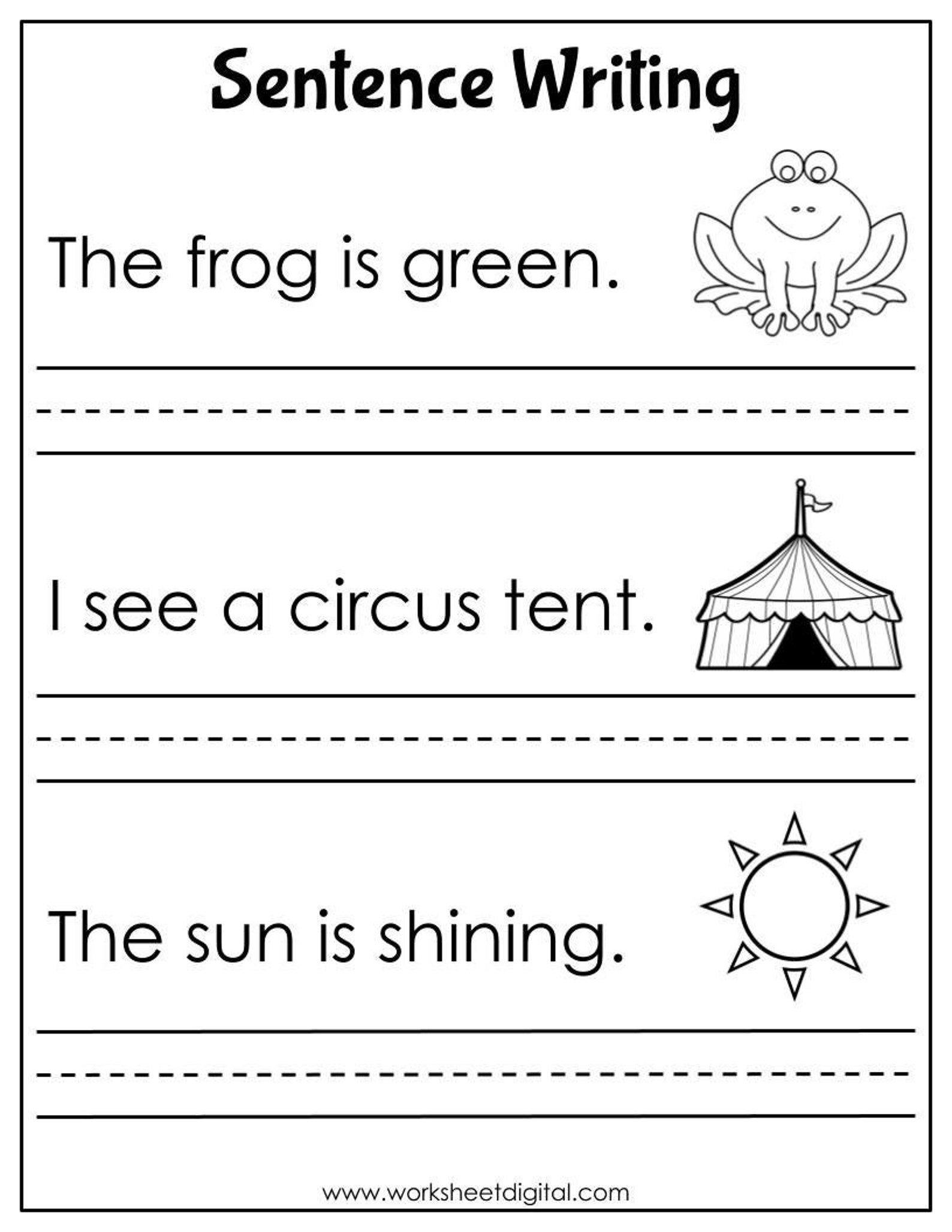 printable worksheets writing