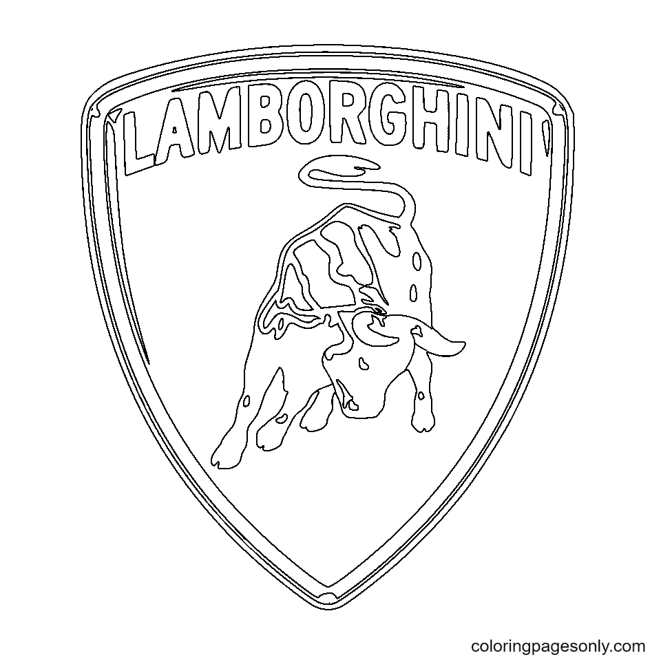 Printable Lamborghini Logo Coloring Pages Free Printable Templates