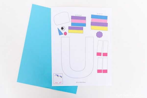 Printable Letter U Craft Unicorn Fun With Mama