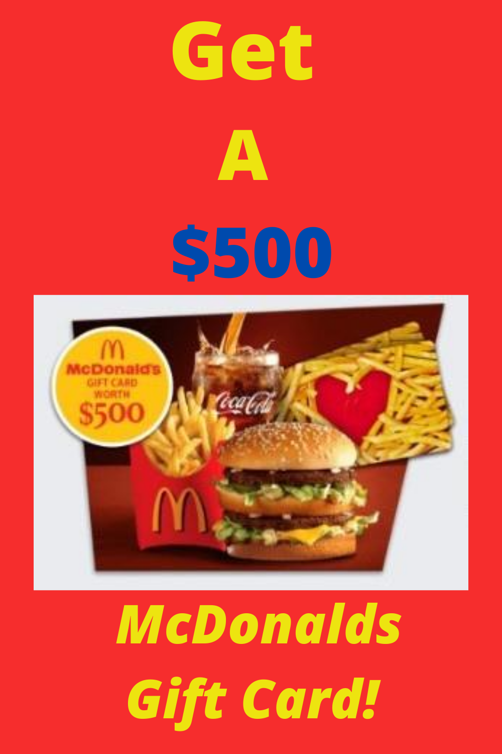 Printable Mcdonalds Gift Card