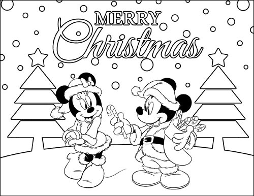 Printable Mickey Mouse Christmas Cards Disneyclips
